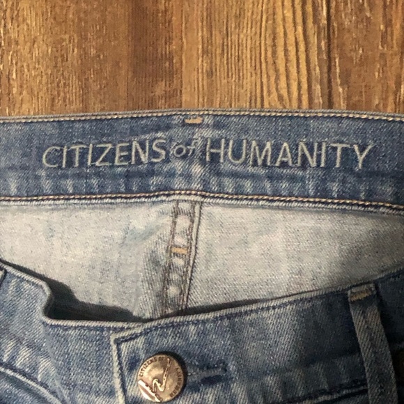 Citizens of Humanity Dani Cropped Straight Leg Jeans Women's 29 Cuffed Relaxed - Picture 2 of 7